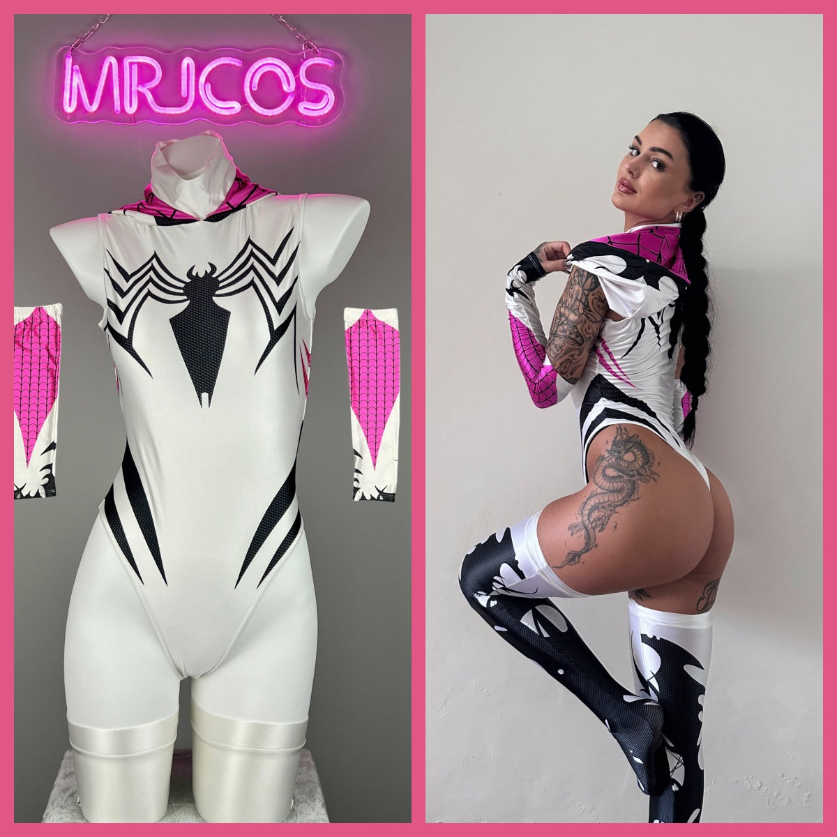 Woman Super Hero Spandex Open Crotch Cosplay Bodysuit Sexy Lingerie-1