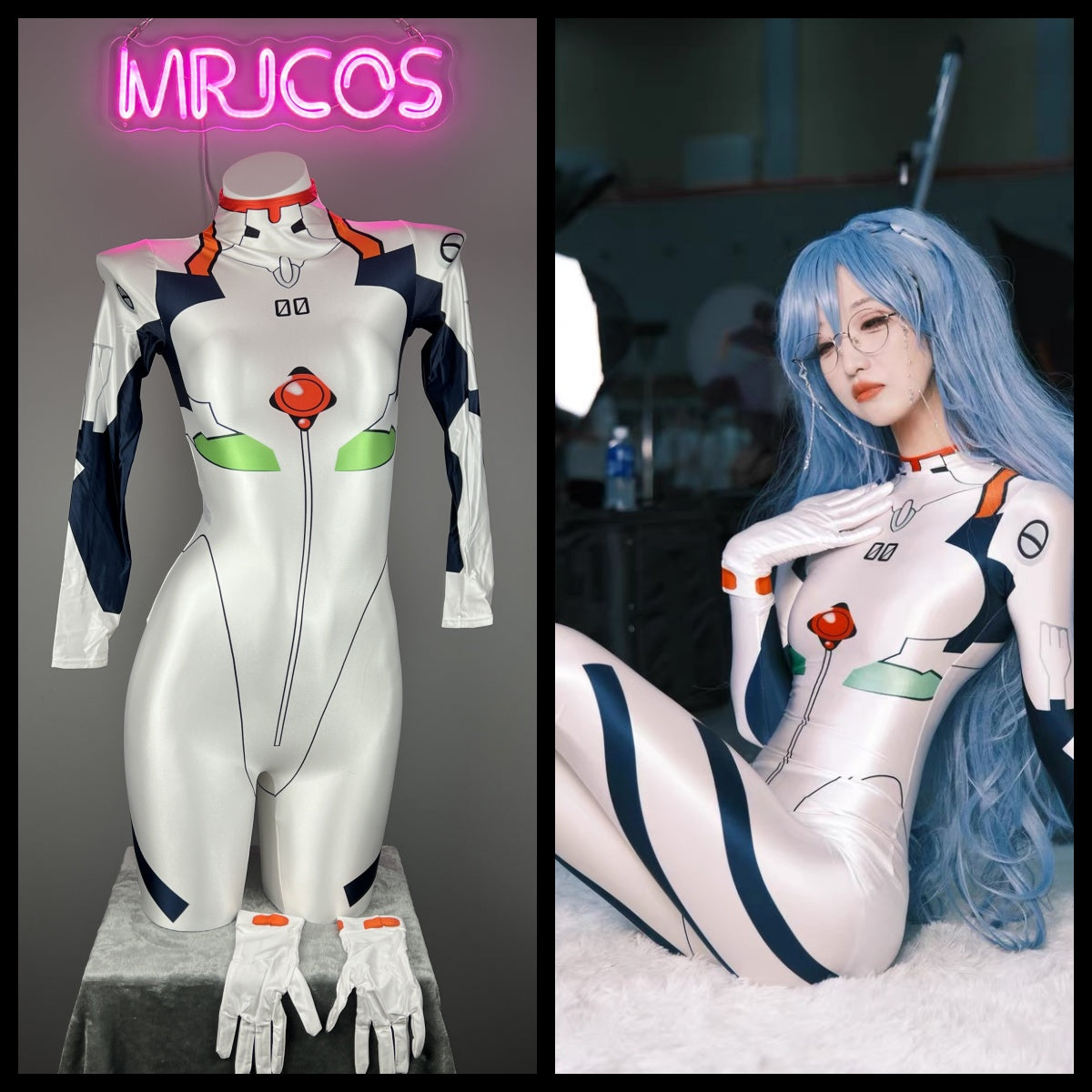 Anime Style Spandex Cosplay Bodysuit Plug Suit Halloween Costume Zentai-1