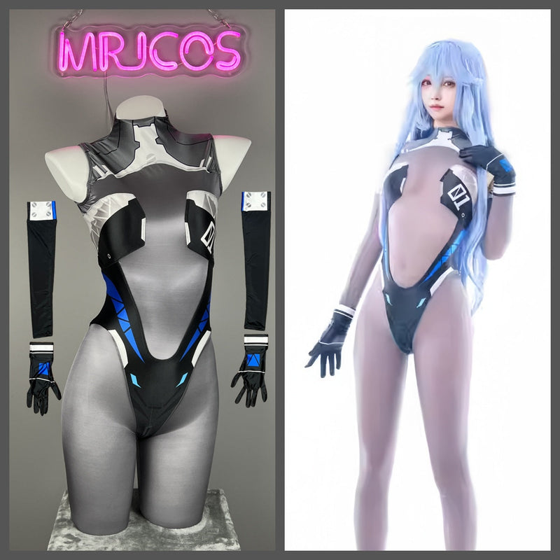Anime Sci-Fi Spandex Cosplay Open Crotch Bodysuit Costume Lingerie Zentai-1