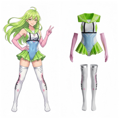 Japanese Anime Girl Spandex Swimwear Racing Suit Wet Suit Race Queen Costume-1