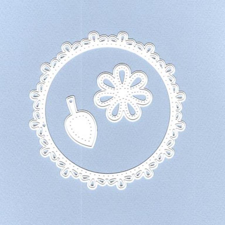 Marianne Design; Craftables Dies - Circle & Flower-Stitch-1