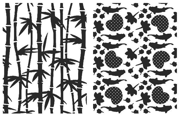Perfect Pairs Embossing Folders (2) - Asian Influence-1