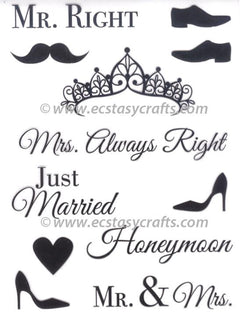 Marianne Design Clear Stamp Set: Mr & Mrs-1