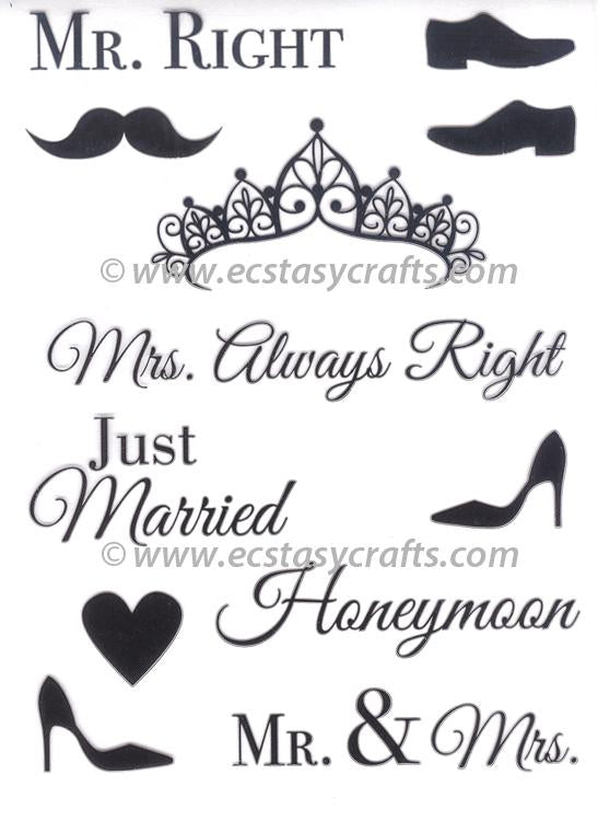 Marianne Design Clear Stamp Set: Mr & Mrs-1