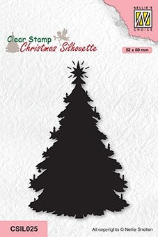 Nellie's Choice Clear Stamp Christmas Silhouette - Christmas Tree-1
