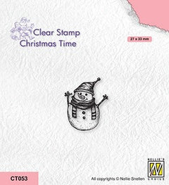 Nellie's Choice Clear Stamp - Christmas Time - Snowman-1-1