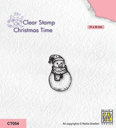 Nellie's Choice Clear Stamp - Christmas Time - Snowman-2-1
