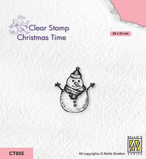 Nellie's Choice Clear Stamp - Christmas Time - Snowman-3-1