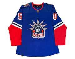 Will Cuylle Autographed New York Rangers Reverse Retro 2.0 Adidas Jersey-3