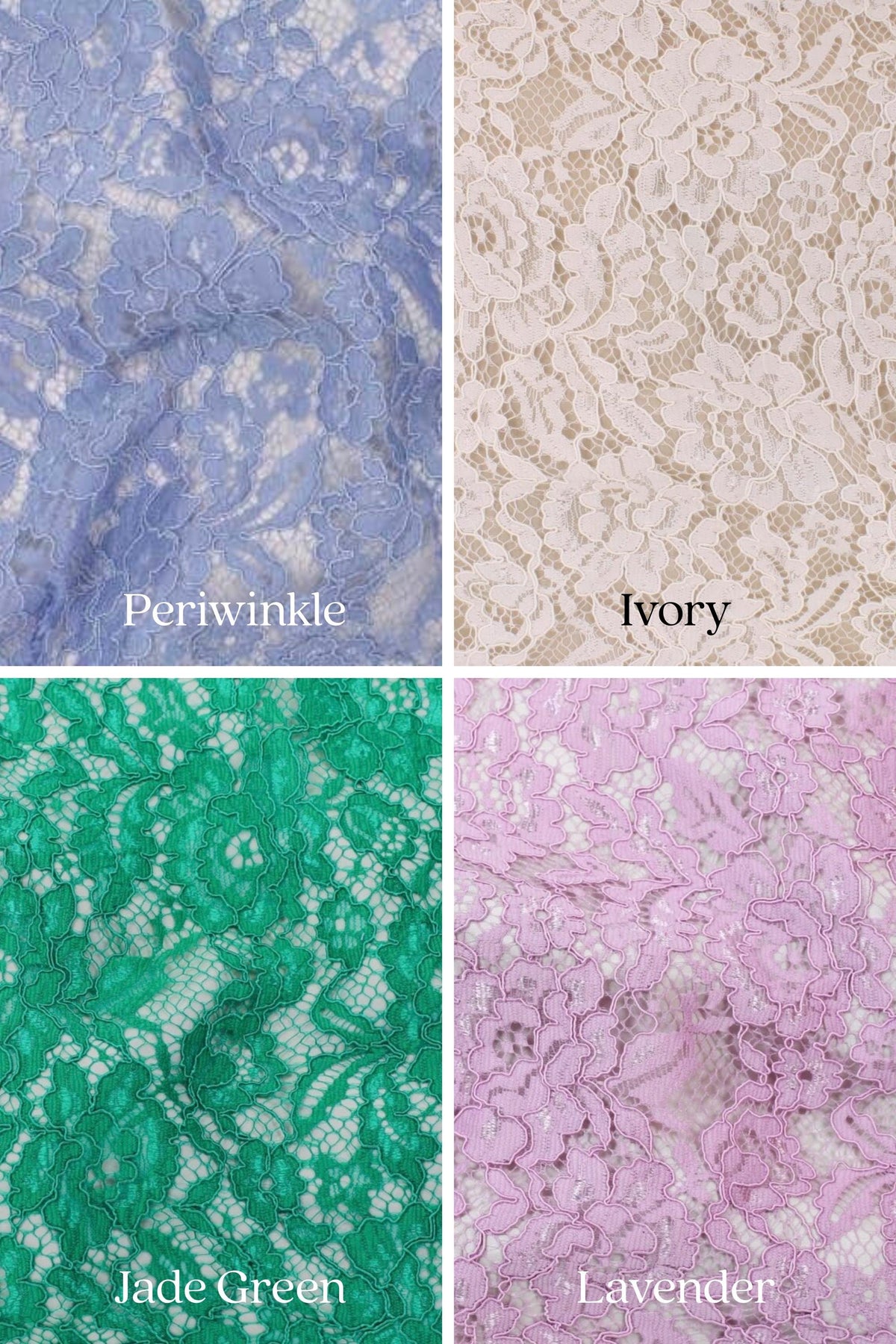 Floral Cotton Blend Lace Fabric: 54" Wide, Lightweight Non-Stretch-4