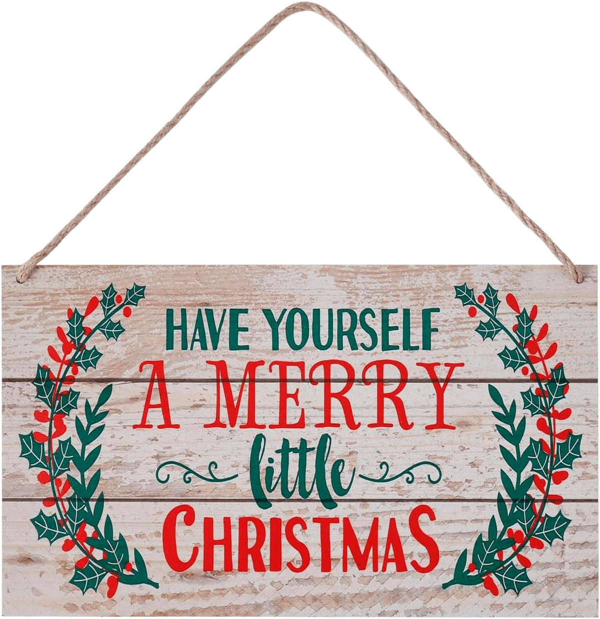 Merry Christmas Wooden Door Hanging Sign 11.8 × 7.1 in – Holiday Home & Office Decor (Canada Delivery Only)-3