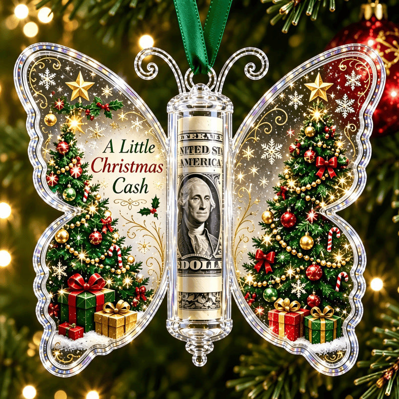 Christmas Butterfly Cash Gift Ornament-10