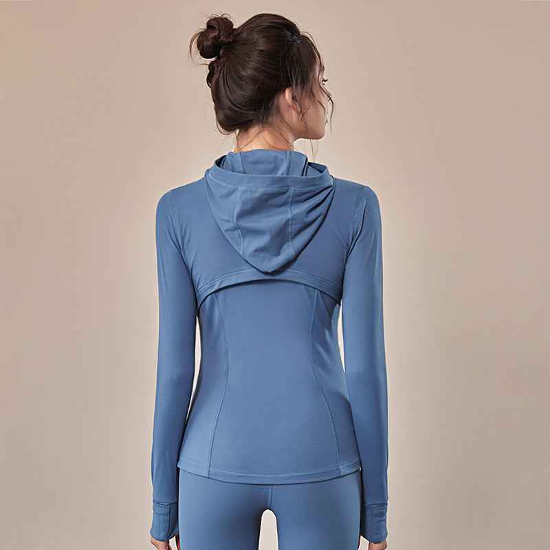 Hooded Sportswear Women’s Outerwear – Breathable Workout Jacket-2
