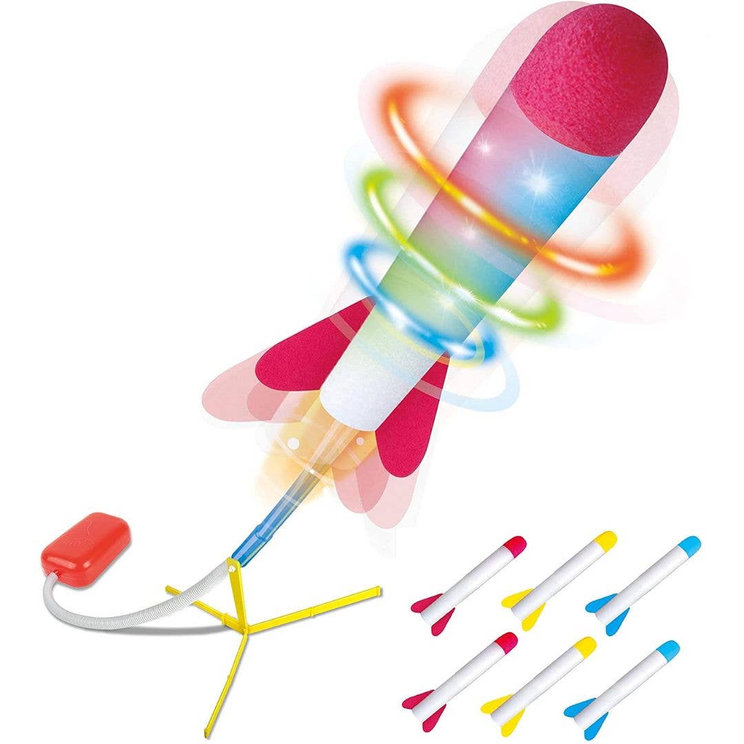 Play22 - Toy Jump Rocket Launcher Set with LED Lights - Ages 5+-5