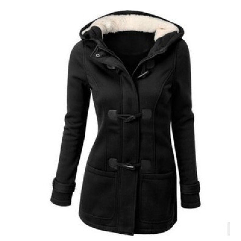Women's Hooded Cotton-Padded Sweater Coat-6