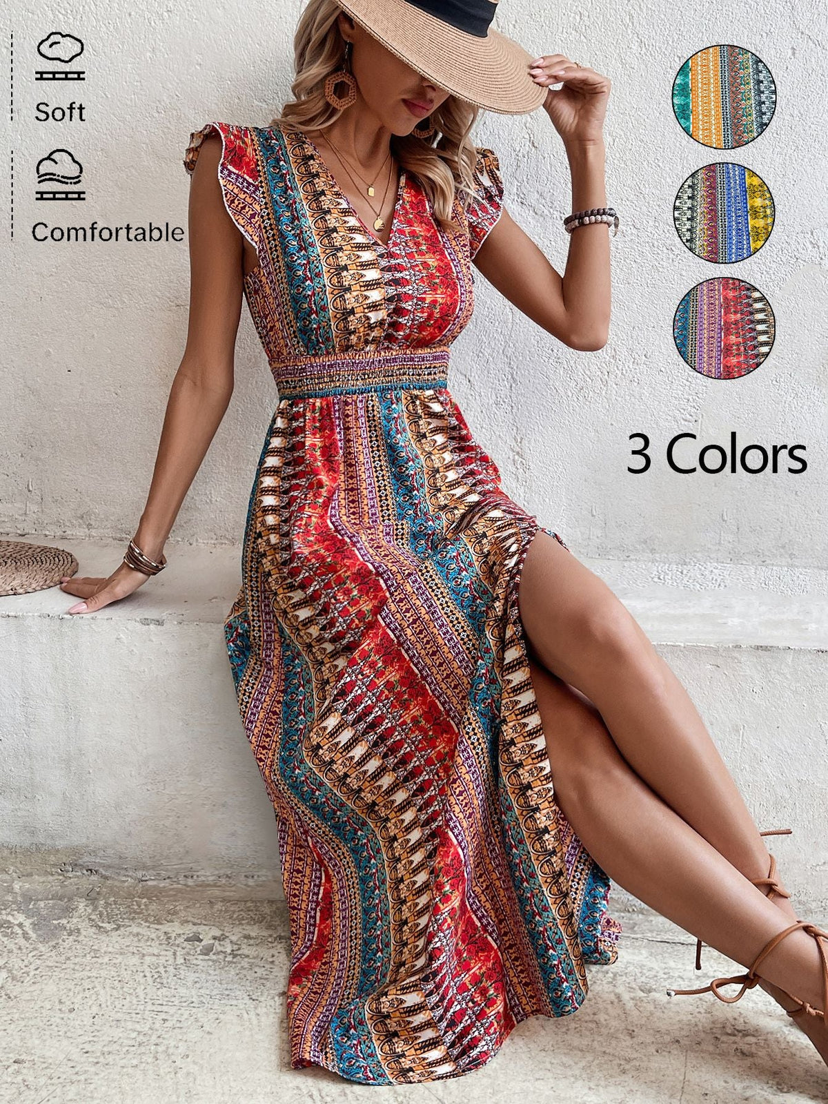 Women’s Casual Slim-Fit Split Dress – Stylish Fitted Midi Dress for Everyday & Evening Wear-8