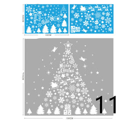 Christmas Decorations Glass Electrostatic Stickers-12
