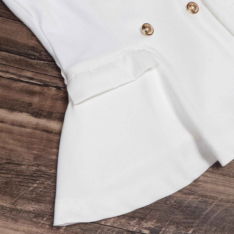 Women's High-End Double-Breasted Cropped Blazer-3