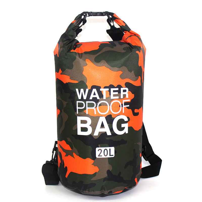 Outdoor Waterproof Bag Camouflage Polyester Double Shoulder Waterproof Bag Portable Beach Backpack-3