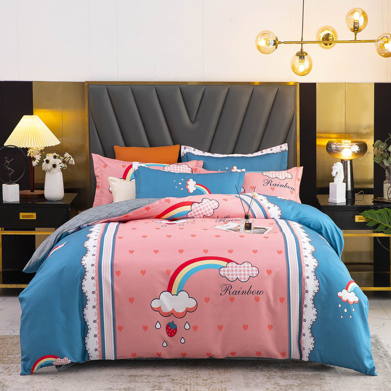 Brushed Floral Winter Bedding Set-9