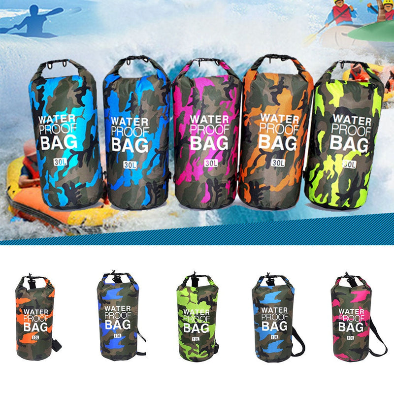 Outdoor Waterproof Bag Camouflage Polyester Double Shoulder Waterproof Bag Portable Beach Backpack-10