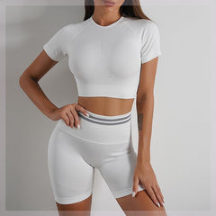 Women’s Seamless Sports Set – Workout Outfit with Booty Yoga Pants-20