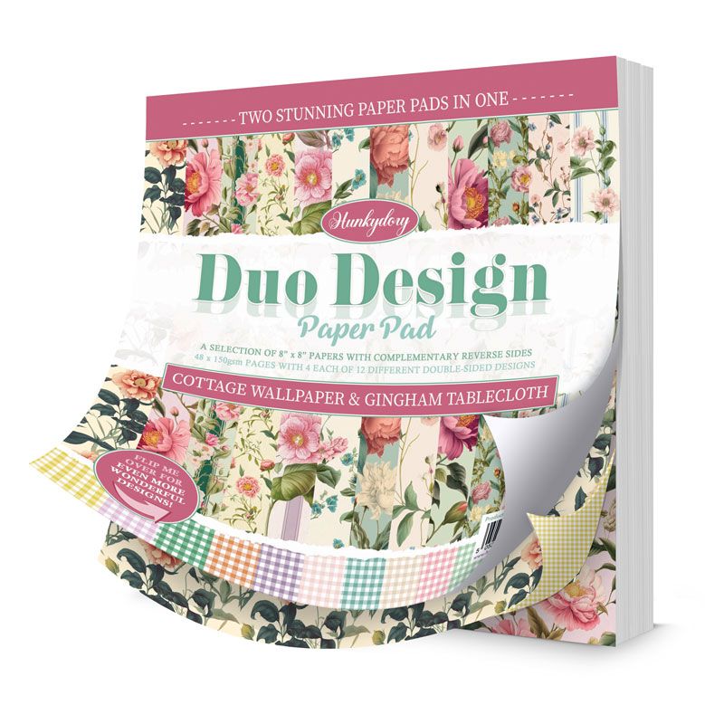 Country Wallpaper & Gingham Table Cloth Duo Design Paper Pad-1