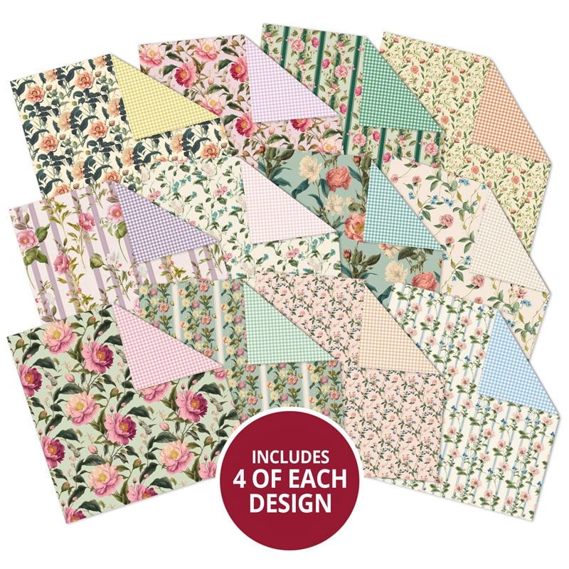 Country Wallpaper & Gingham Table Cloth Duo Design Paper Pad-2