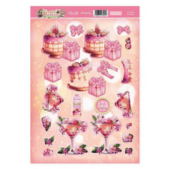 A Sweet Birthday Decoupage Topper Sheet-1