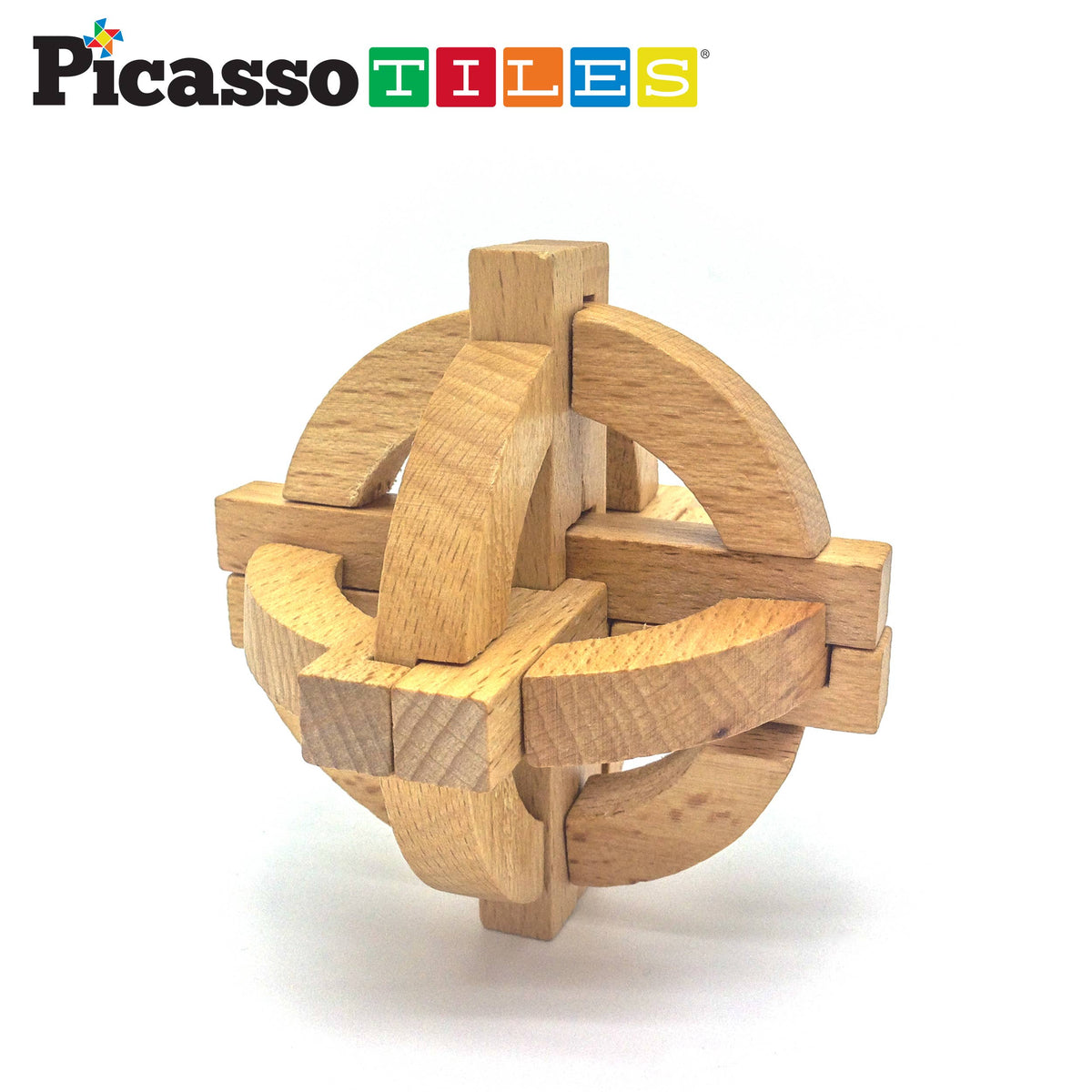 PicassoTiles - PicassoTiles 8PK Wooden Logic Puzzle - Ages 6+-11