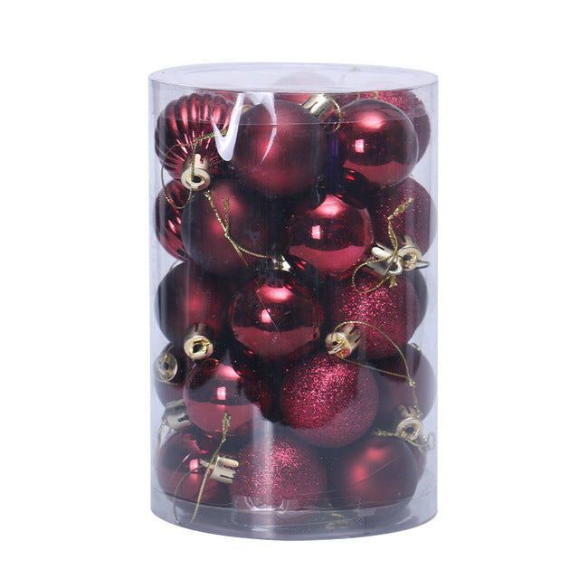 34 Christmas Ball Set 4cm Christmas Ornaments-10