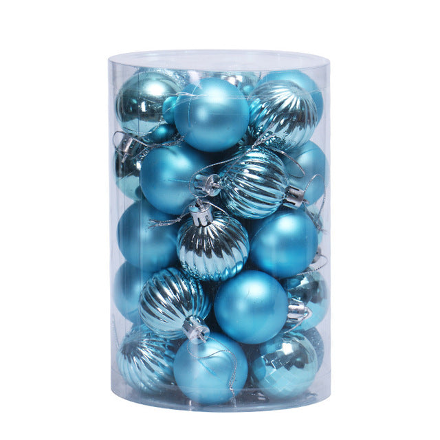 34 Christmas Ball Set 4cm Christmas Ornaments-15