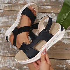 Women's Cloth Platform Beach Sandals-7