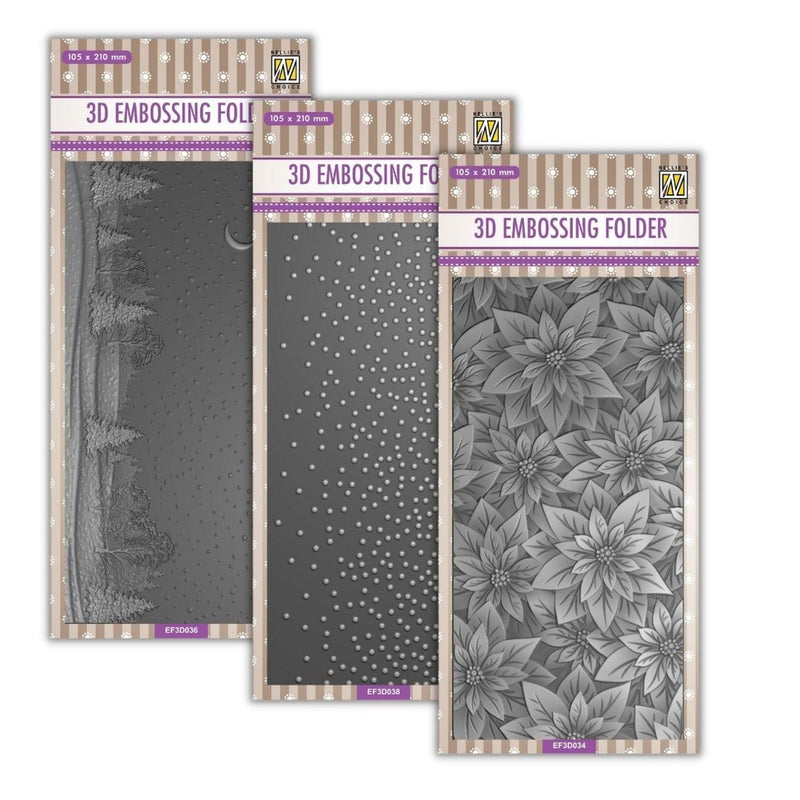 WINTER THEME SLIMLINE EMBOSSING FOLDER SET-1