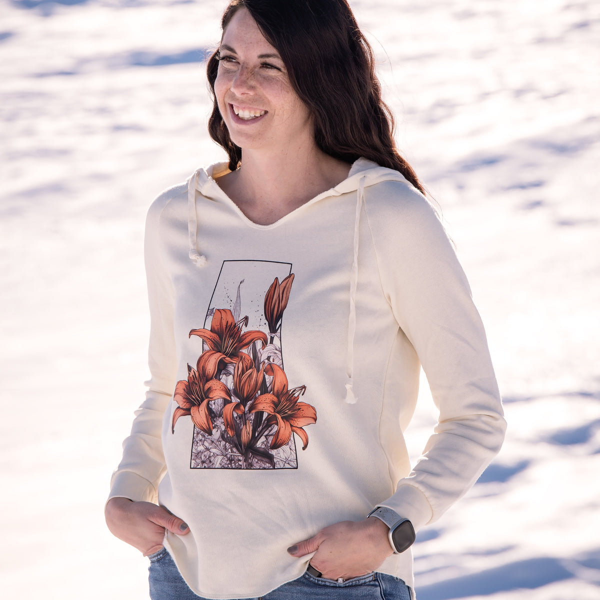 Prairie Lily Province Premium Women's Bunnyhug | Saskatchewan Apparel-2