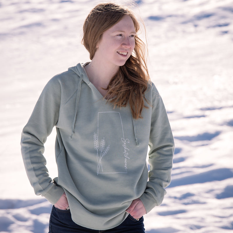 Saskatchewan Line Art Women's Bunnyhug-2