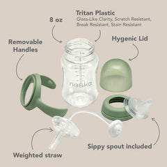 Transitional Sippy/Weighted Straw Cup | noüka | Bloom-4