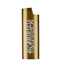 Deathwish 'Stay Lit' Lighter Holder - Gold-1