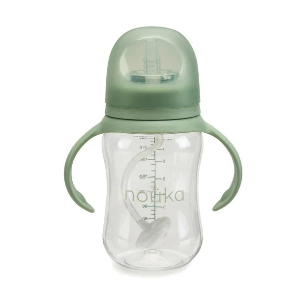 Transitional Sippy/Weighted Straw Cup | noüka | Moss-3
