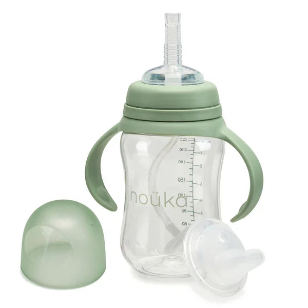 Transitional Sippy/Weighted Straw Cup | noüka | Moss-1