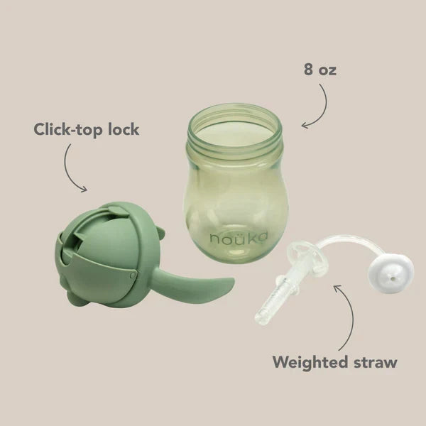 Non-Spill Weighted Straw Cup 8 oz | noüka | Soft Blush-2