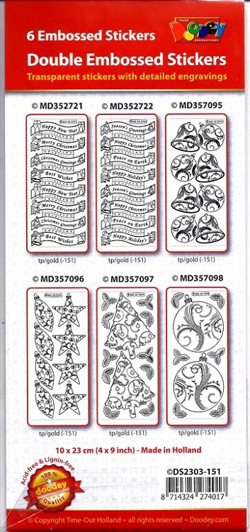 Sticker - 6 Pack Double Embossed-1