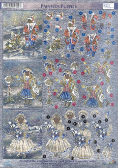 Dufex Metallic 3D Assorted Precut Sheets-Winter Children-16 SHEETS-6