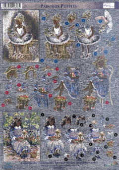 Dufex Metallic 3D Assorted Precut Sheets-Winter Children-16 SHEETS-8