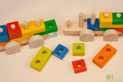 QToysUSA - Stack & Pull Train - Ages 2+-8