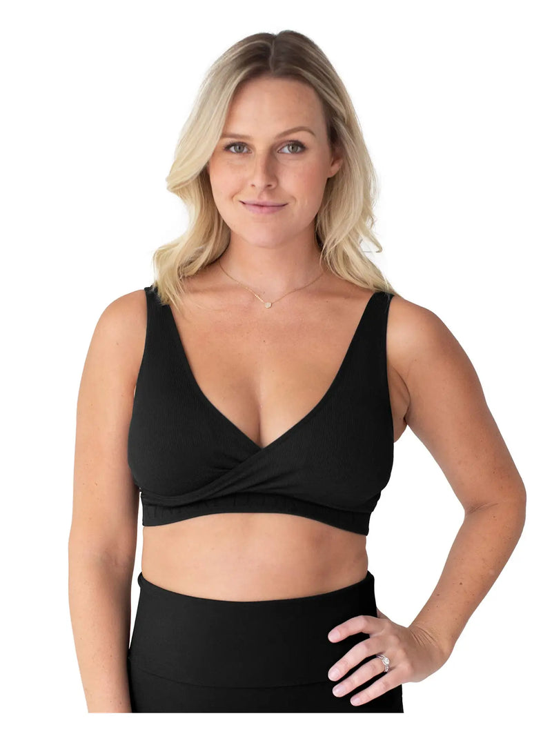 Sublime® Adjustable Crossover Nursing & Lounge Bra | Black-3