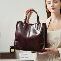 Genuine Leather High-End Womens Stylish And Versatile Handbag-8