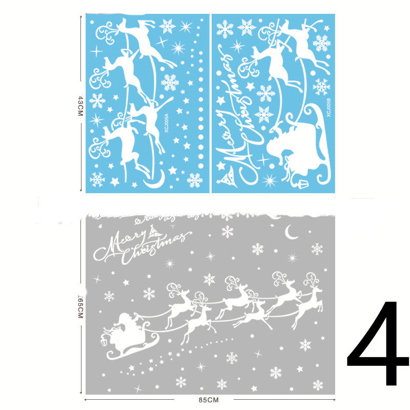 Christmas Decorations Glass Electrostatic Stickers-2