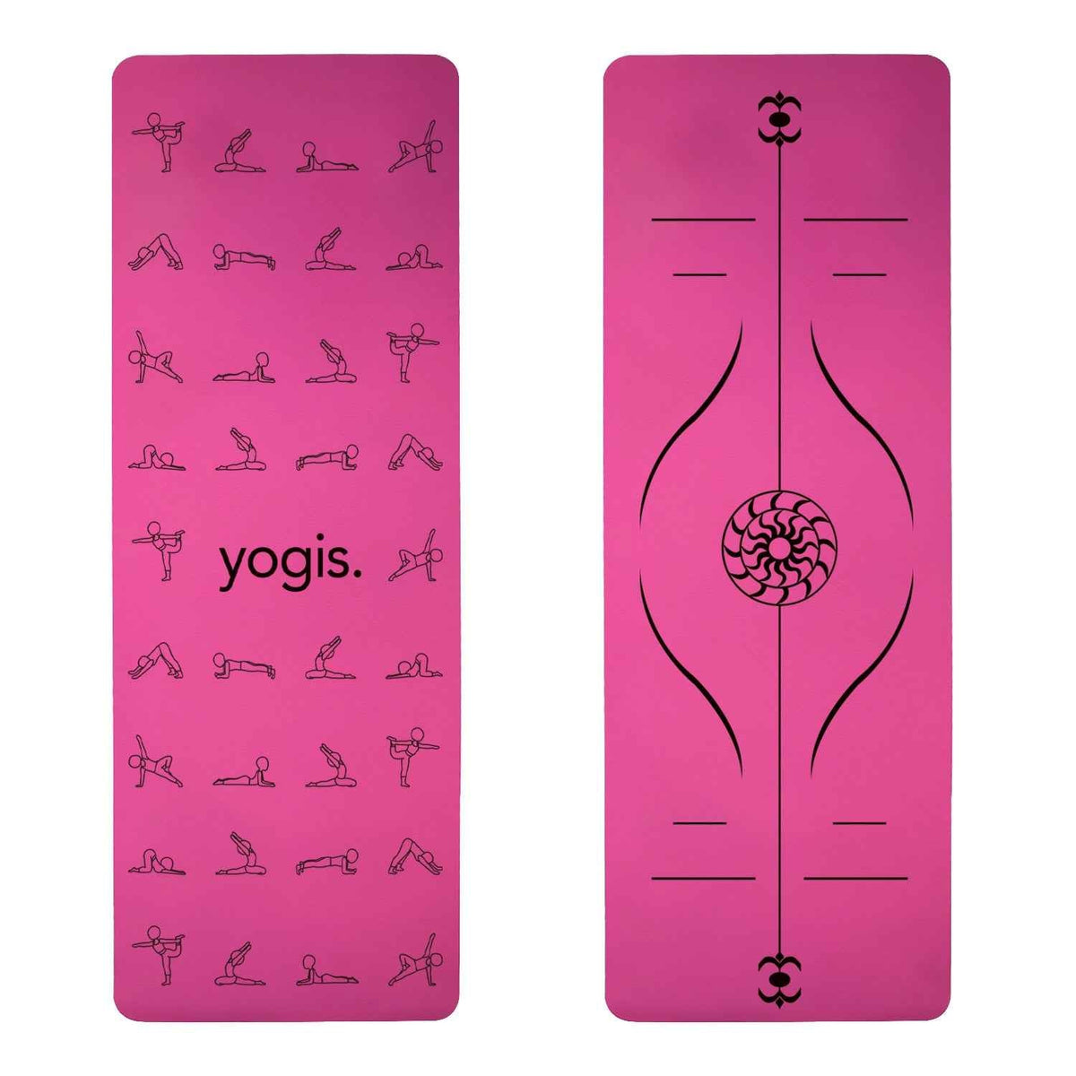 Yoga Mat Posture Line Non-Slip TPE Fitness Mat – Beginner Support &amp; Alignment Guide-1