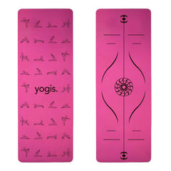 Yoga Mat Posture Line Non-Slip TPE Fitness Mat – Beginner Support &amp; Alignment Guide-1